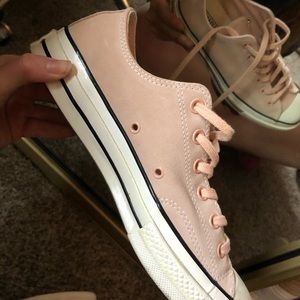 Brand new pink suede converse
